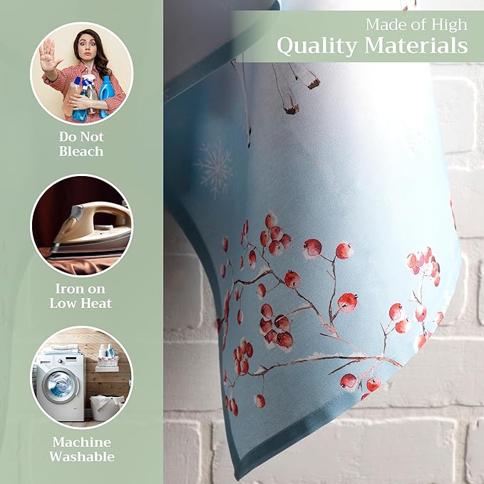 Maison d' Hermine Kitchen Towels Set of 3 100% Cotton 20" x 27.5" Reusable Cloth Tea Dish Towels Absorbent with Hanging Loop for Kitchen Dining Thanksgiving Christmas Decorations (Fairy Tale Forest)