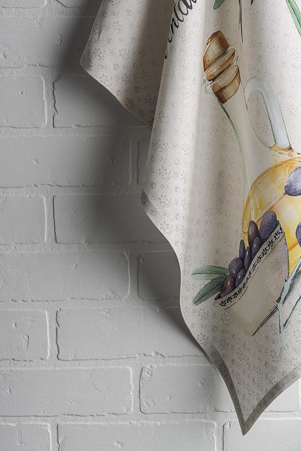 Maison d' Hermine Kitchen Towels Set of 3 100% Cotton 27.50" x 20" Reusable Cloth Tea Dish Towels Absorbent with Hanging Loop for Kitchen, Home, Dining, Cocktail Parties Spring/Summer (Fanny)