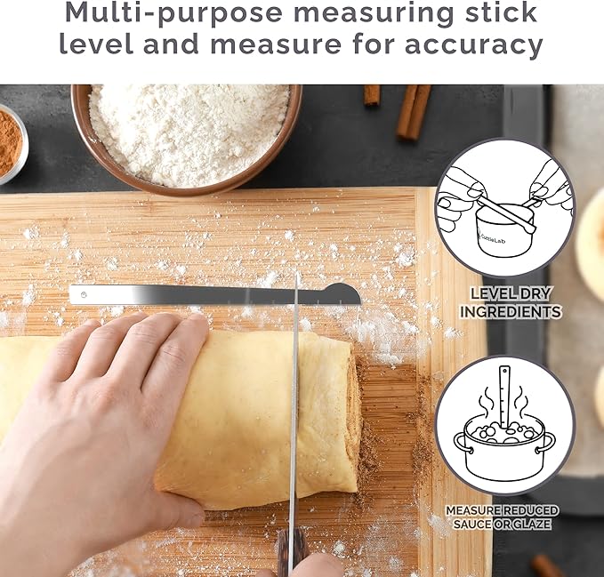 Measuring Cups and Measuring Spoons Set of 14 - Stainless Steel Measuring Cups and Spoons Set, Includes 1/8 Teaspoon Measuring Spoon, 1/8 Cup Measuring Cup, Leveler Dry (14, Charcoal)