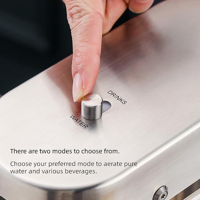 Sparkling Water Maker - 304 Stainless Steel Soda Maker, Multi-Beverage Compatibility & Enhanced Bubbles, Ideal for Homemade Diy Carbonated Water Machine(CO2 Carbonator NOT Included)