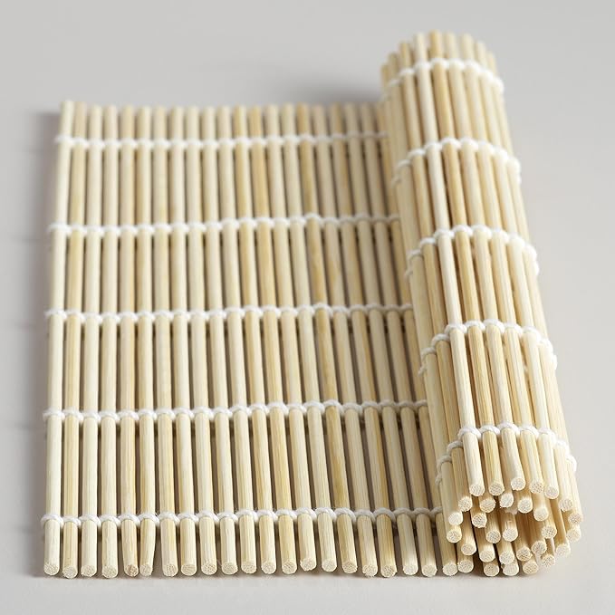 JapanBargain, Set of 2 Bamboo Sushi Rolling Mats, 9.5 Inch Square Sushi Rollers, Natural Sushi Making Mat for Home or Restaurant, Sushi Maker Kit