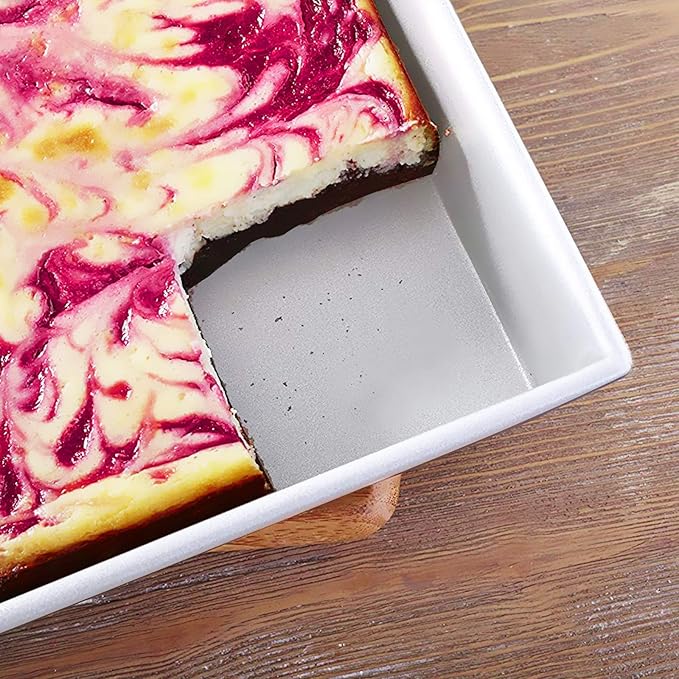 Set of 3 Anodized Aluminum 3-Tiered Even Square Cake Pan Set, Multilayer Wedding Birthday Anniversary Baking Cake Tins 4.5" 6.5" 8.5"