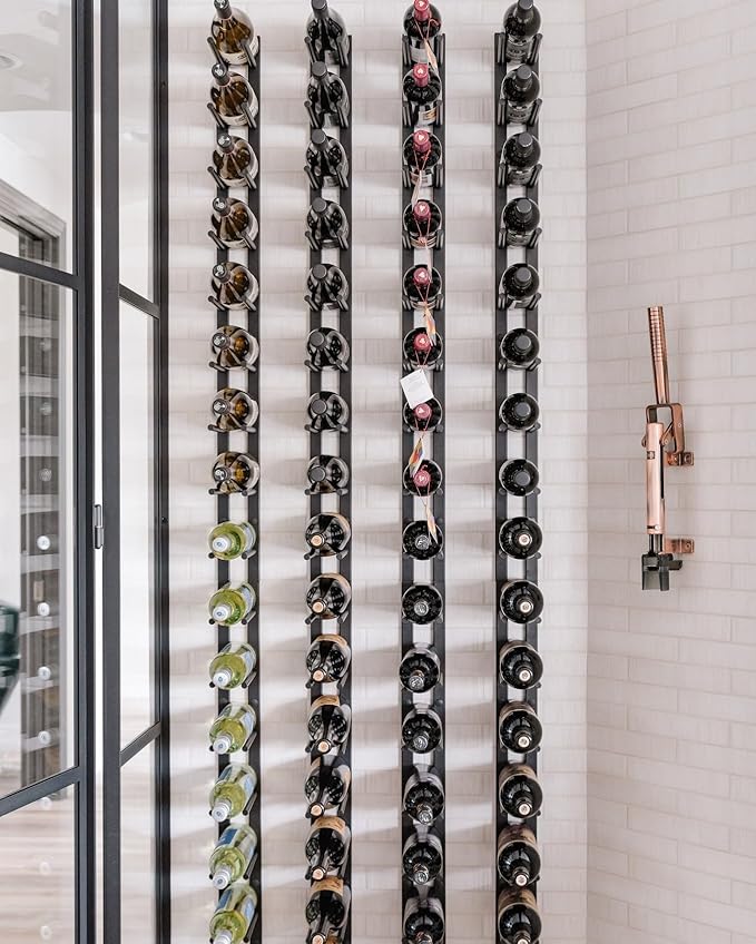 Ultra Wine Racks Cork Out Wall Mounted Wine Rack (3 Foot, Matte Black, Holds 9 Wine Bottles) - Modern & Minimalist Metal Wine Storage for Home Bar, Kitchen, Dining Room, Wine Cellar