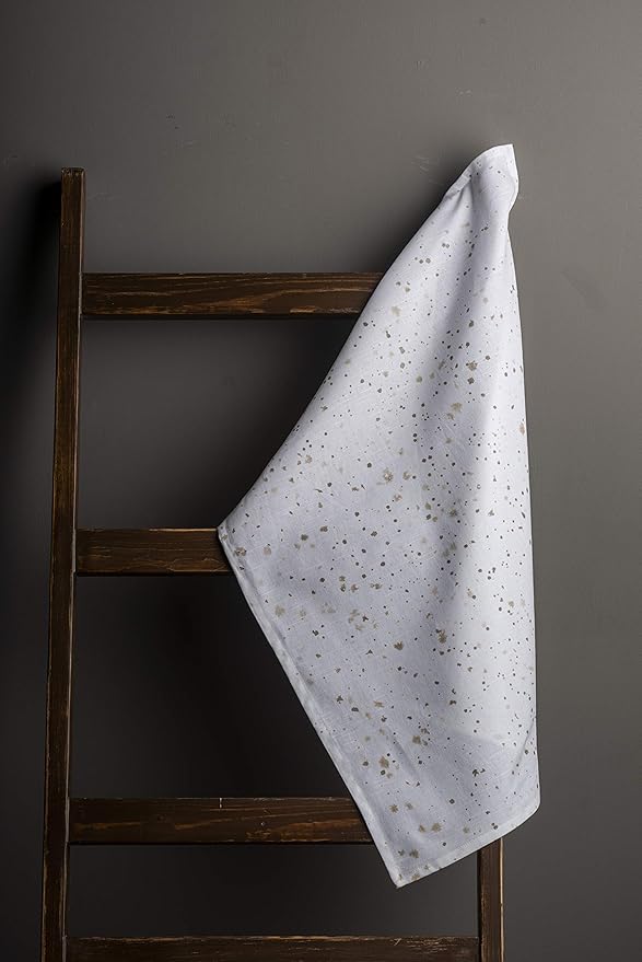 Maison d' Hermine Kitchen Towels Set of 3 100% Cotton 27.50" x 20" Reusable Cloth Tea Dish Towels Absorbent with Hanging Loop for Kitchen, Cocktail Parties Spring/Summer (Meadow Florals - Beige)