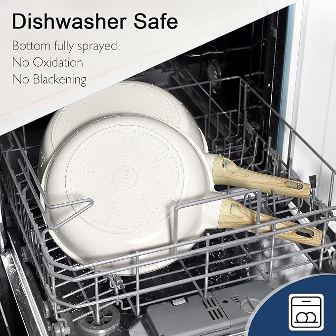 GiPP Ceramic Pots and Pans Set Non Stick - 17 Pcs Nonstick Cookware Set, Non-toxic Healthy Kitchen Cooking Set w/Frying Pans Set, Dishwasher Safe, PFAS PTFE PFOA PFOS Free