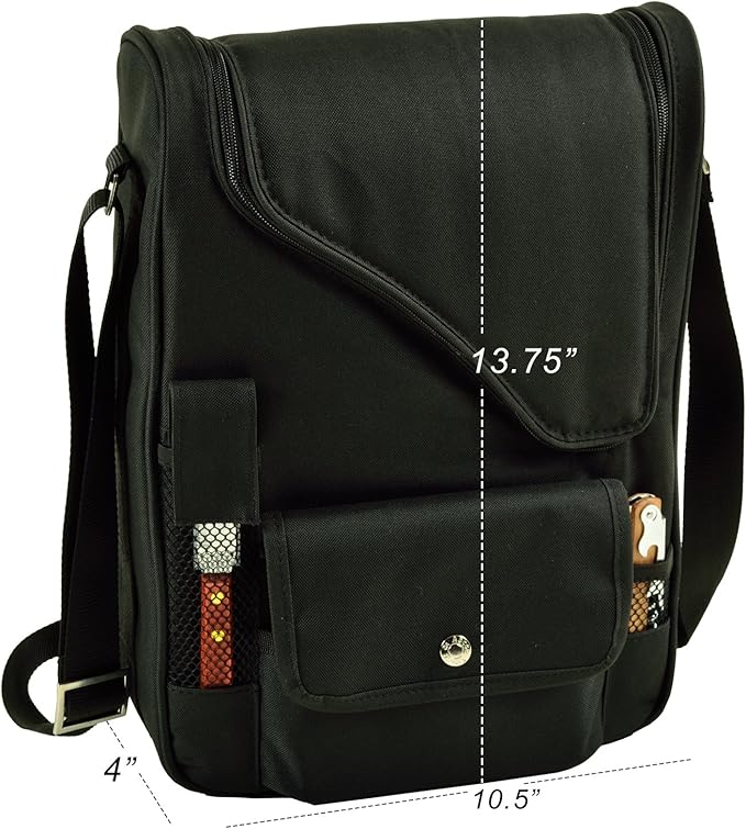 Picnic at Ascot Original Insulated Wine and Cheese Cooler Bag - Designed, Assembled & Quality Approved in the USA