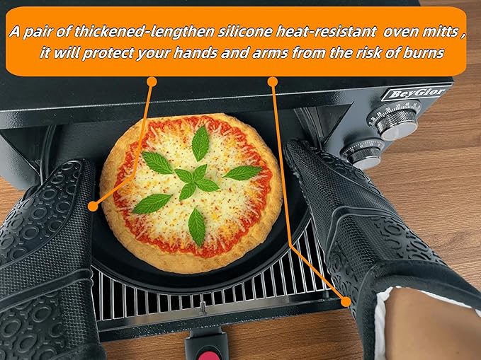 12 Inch Electric Pizza Oven Indoor, Countertop Pizza Oven with Visual Window, Commercial Pizza Maker with Removable Handle, Stainless Steel Pizza Cooker (Black)