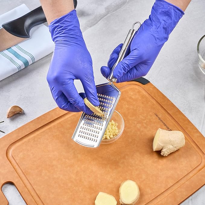 Restaurantware-German Standard Fine Handheld Graters, 24 Flat Cheese Graters - Dishwashable, Durable, Stainless Steel Food Grater With Handle, Suitable For Chocolate, Nutmeg, Garlic, Lemon