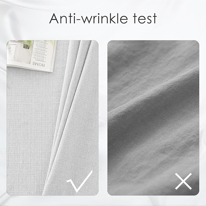 BALCONY & FALCON Rectangle Tablecloth Washable Wrinkle Resistant and Water Proof Table Cloth Decorative Linen Fabric Tablecloths for Dining Parties Kitchen Wedding and Outdoor Use (Owl Gray, 57x118)