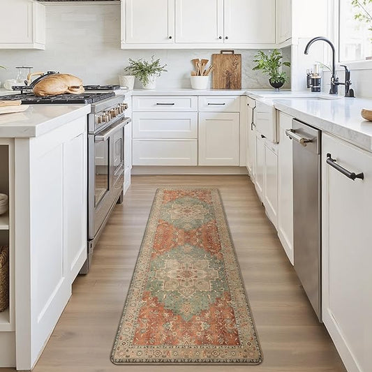 GENIMO Kitchen Mats for Floor, Washable Anti Fatigue Mat for Cushioned, 23.6"x71", Waterproof Kitchen Rugs, Non Slip Comfort Standing Mat Rug for Home, Sink, Laundry, Multi Color