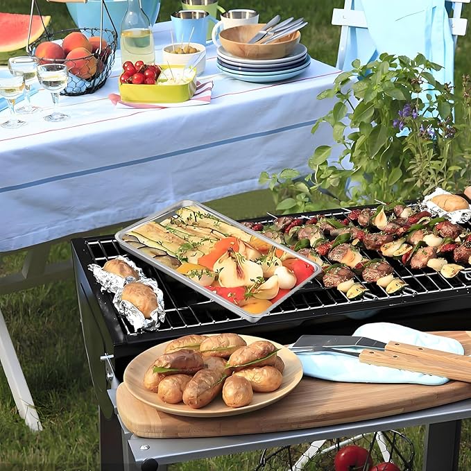 Loaf Pans for Baking Sheet, 14 Inch Extra Large Stainless Steel Bread Cookie Pan Tins for Homemade Meatloaf Cake Brownies, Healthy Duty Bakeware Tray, Dishwasher Safe, 2Pcs