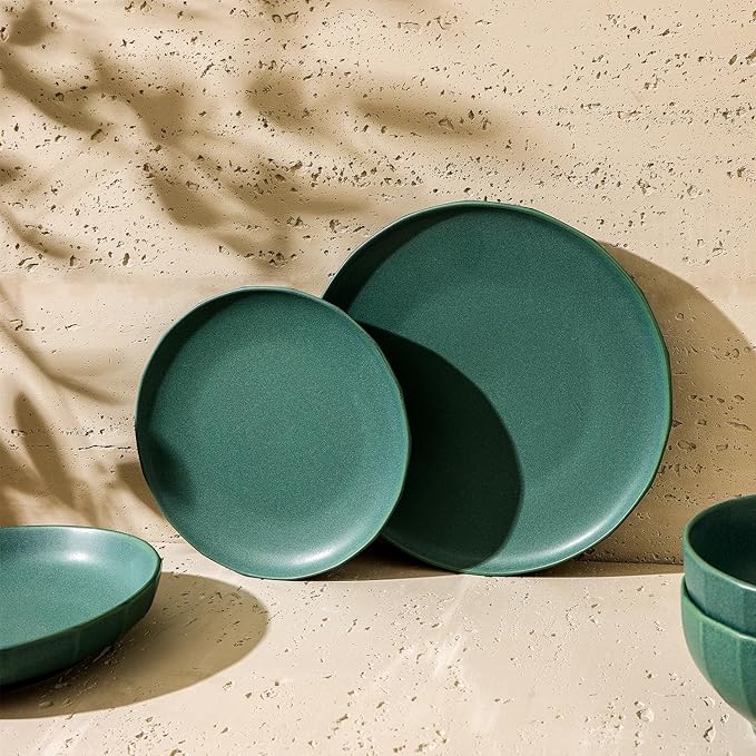 Stone Lain Rio 4-Piece Dinner Plate Set Stoneware, Green