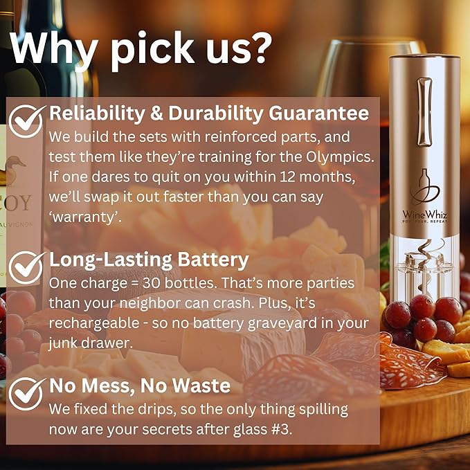 Electric Wine Aerator & Opener Set with Accessories, Rechargeable Automatic Corkscrew, Aerator, Dispenser, Foil Cutter Tool, Stopper, Wine Lovers Gift for Housewarming, Birthday, Registry, Anniversary