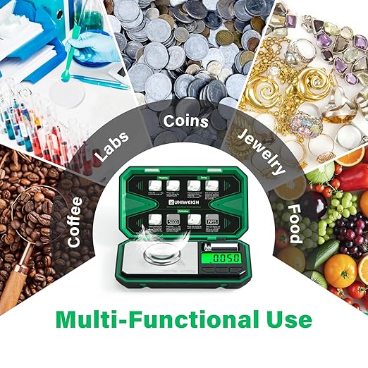 Milligram Scale Precision 0.001g/50g, Digital Jewelry Scale for Powder,Coins,Gold,Gem,Reloading,Micro Gram Scale with 6 Units,Tare,Cal Weight,Pocket mg Scale with Battery Powered
