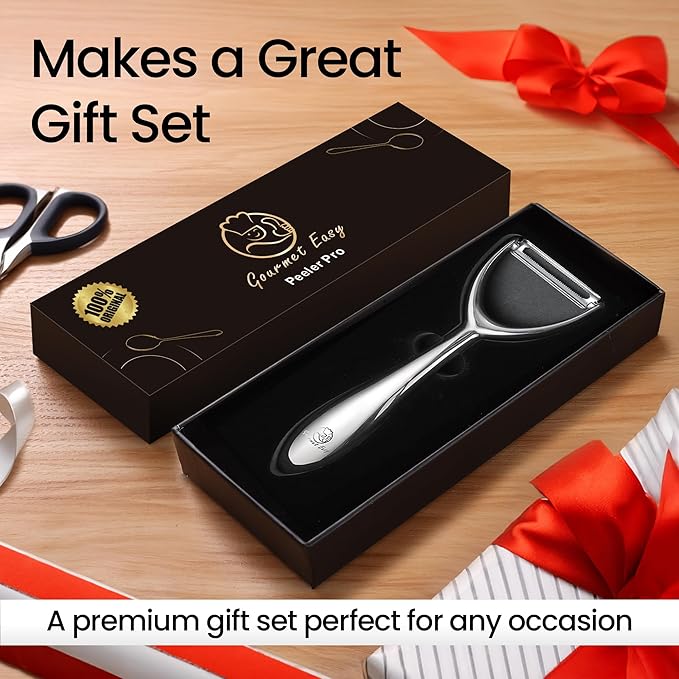 Vegetable Peeler, Premium Stainless Steel Potato Peeler, High Tensile Ultra Sharp Blade Fruit and Food Slicer, Y Shaped with Ergonomic Non-Slip Handle, Dishwasher Safe with 5 Years Warranty