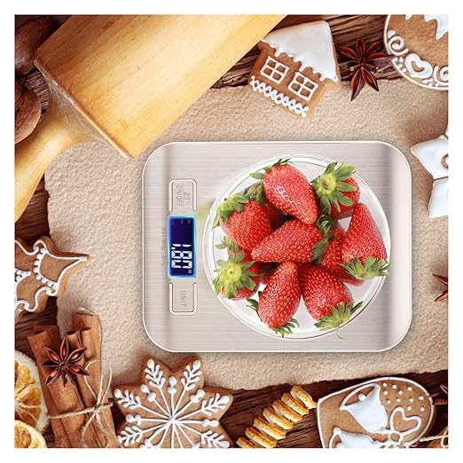 Digital Kitchen Scale, Multifunction Food Scale with Tare Function, Precise Weight Measurement in Grams or Ounces, 4 Unit Conversions, Compact Design for Cooking and Baking