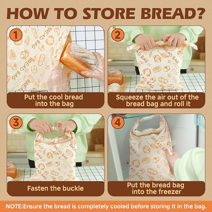 Sourdough Bread Bags for Homemade Bread, 2-Pack XL Reusable Beeswax Sourdough Storage Bags, Suitable for Keep Breads Fresh in Home Kitchens and Bakeries, 17” x 12”