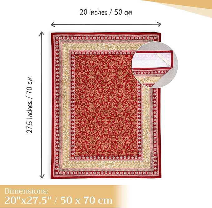 Maison d' Hermine Kitchen Towels Set of 3 100% Cotton 20" x 27.5" Reusable Cloth Tea Dish Towels Absorbent with Hanging Loop for Kitchen Dining Thanksgiving Christmas Decorations (Sofia)