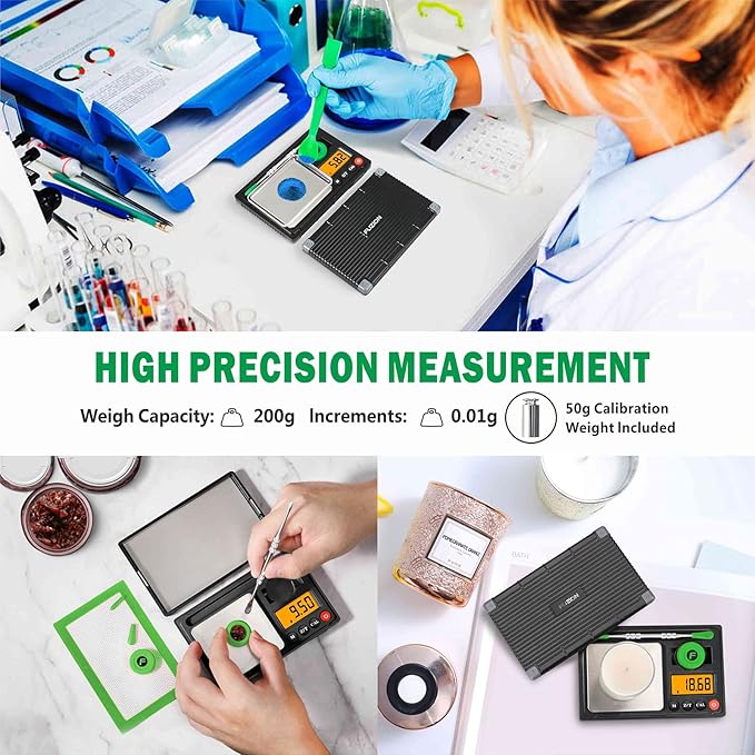 Fuzion Gram Scale, 200g/0.01g Rechargeable Pocket Scale, 6 Units Conversion, Mini Scale Gram and Ounce, Jewelry Scale, Portable Scale, Great for Food, Spices, Powder, Coins