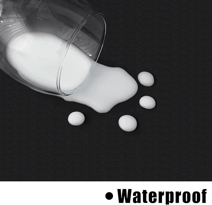 homing Rectangle Vinyl Tablecloth, Waterproof Spillproof Plastic Flannel Backed Table Cloth, Wipe Clean Table Cover for Dining, Buffet Parties and Camping (Black, 54" x 78")