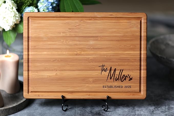 Personalized Cutting Boards for Christmas, Custom Engraved Wood Charcuterie Board, Best Gifts for Wedding, Housewarming, Birthday, Anniversary, Bridal Shower, Gift Idea for Family, Parents, Couples