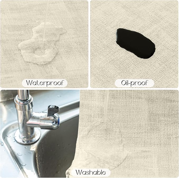 Romanstile Reversible Vinyl Placemats Set of 4, Faux Leather 100% Waterproof Oil-Proof Wipeable Place Mats, Heat Resistant Dual Sided Table Mats for Kitchen/Dining/Party (Grey Beige, 12 x 17 Inch)
