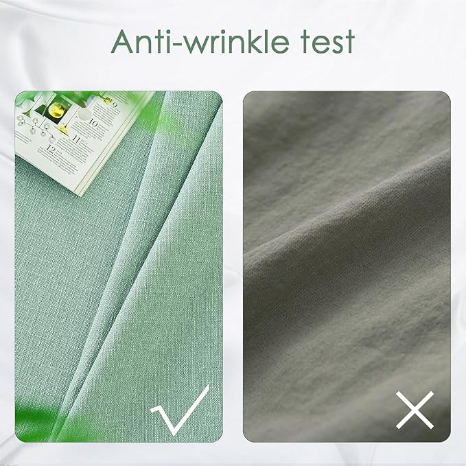 BALCONY & FALCON Rectangle Tablecloth Washable Wrinkle Resistant and Water Proof Table Cloth Decorative Linen Fabric Tablecloths for Dining Parties Kitchen Wedding Outdoor(Light Aqua Green, 57x118)