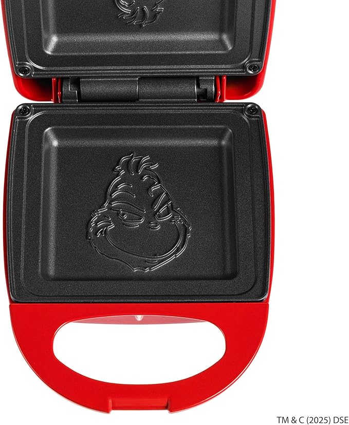 Uncanny Brands Dr. Seuss The Grinch Single Sandwich Maker - Dr. Seuss Kitchen Appliance