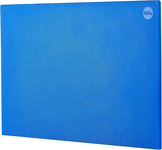 CURTA Cutting Boards for Kitchen, 30" x 18" x 0.5" Blue Color Coded Plastic Commercial Chopping Board with Anti Slip Surface Dishwasher Safe