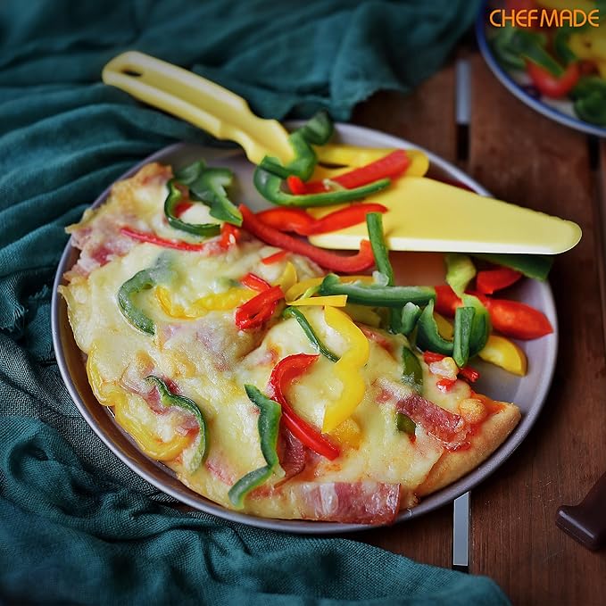 CHEFMADE Pizza Pan, 8-Inch Non-Stick Pancake Bakeware for Oven Baking (Champagne Gold)