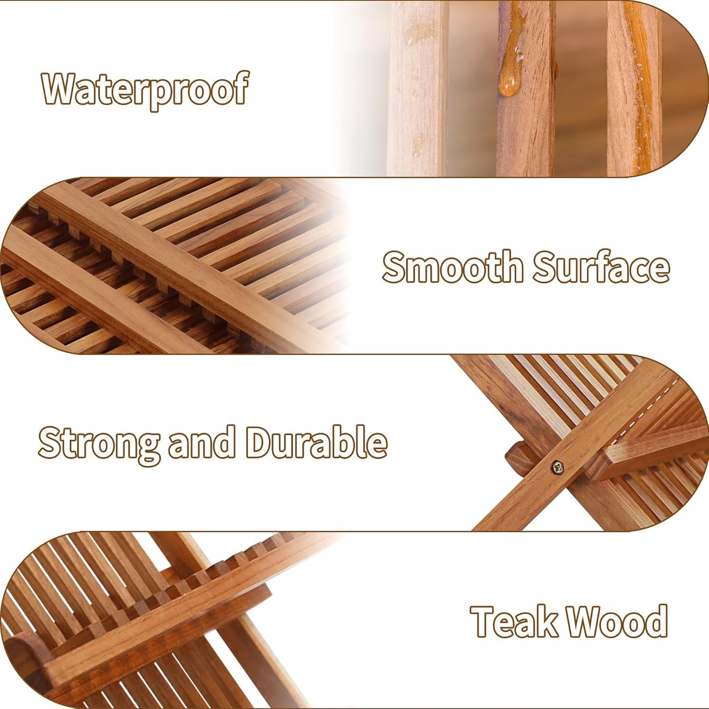 Utoplike Teak Dish Drainer Rack Collapsible 2 Tier Dish Rack Dish Drying Rack Foldable Plate Organizer Holder for Kitchen Compact