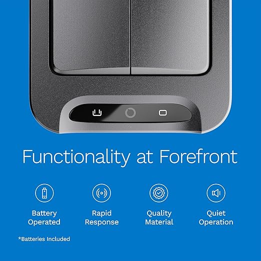 hOmeLabs 2.4 Gallon Touchless Sensor Trash Can, Automatic Retractable Butterfly Lid, Batteries Included, Space-Efficient, Easy Clean, Battery-Powered