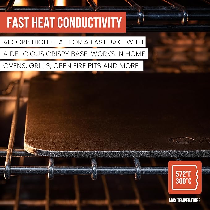 Chef Pomodoro Pizza Steel for Oven 16 Inch 1/4 Inch Thick, Baking Steel for Oven, Grill, Sourdough Bread, Baking Stone for Oven With Lifting Holes 16" X 13.25" (40.6 x 33.6 cm)