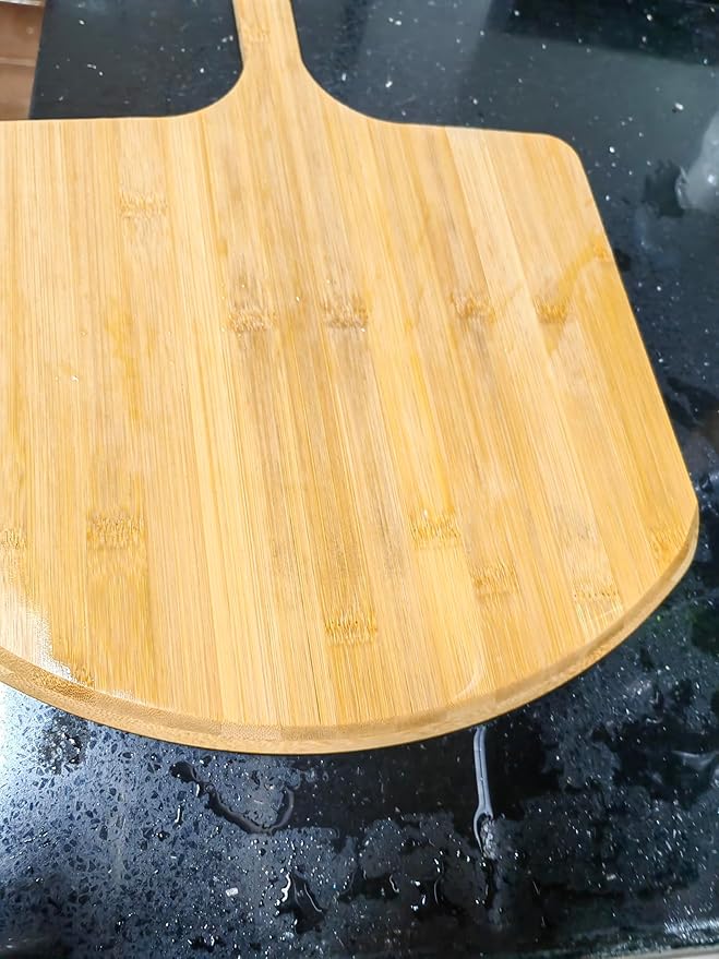Pizza Board Pizza Peel Bamboo Pizza Cutting Board Wood Pizza Serving Board For Kitchen Charcuterie Board 12”