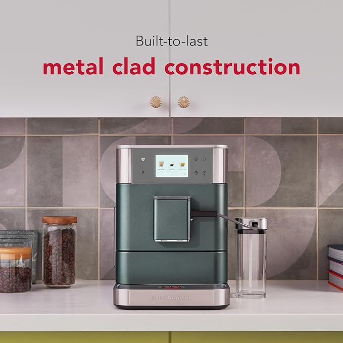 KitchenAid Fully Automatic Espresso Machine KF7 with Milk Attachment, KES8557JP, Juniper