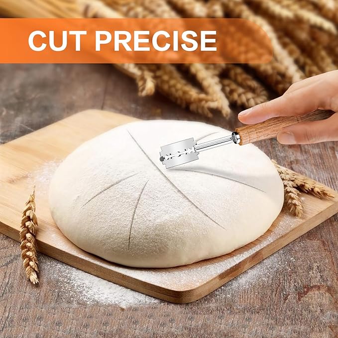 Pastry Cutter, Biscuit Cutter, Dough Scraper, Bread Lame, Stainless Steel Pastry Blender Set, Dough Cutter Biscuit Cutter Sourdough Bread Scoring Tool Dough Blender Tools & Pastry Utensils (5 Pcs/Set)