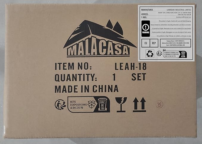 MALACASA 18 Pieces Porcelain Dinnerware Set, Modern White Dish Set for 6, Premium Serving Plates and Bowls Sets, Chip and Scratch Resistant Dishware Sets Kitchen Dishes Dining Ware Set, Series LEAH