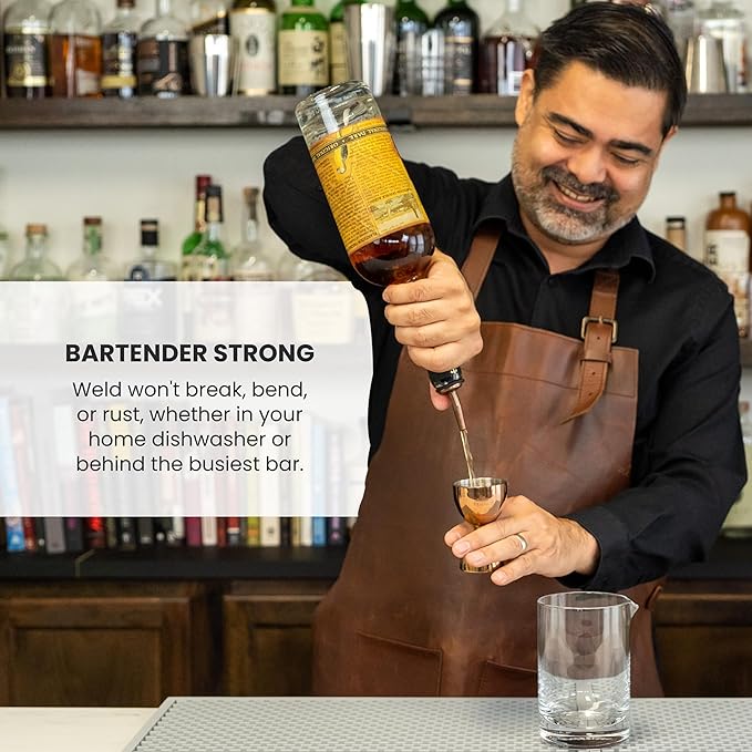 A Bar Above Premium Bell Jigger, with 10 Measurements Inside, Professional and Heavy-Duty, 304 Stainless Steel Cocktail Double Jigger, for Bartending, 1-Pack, Black