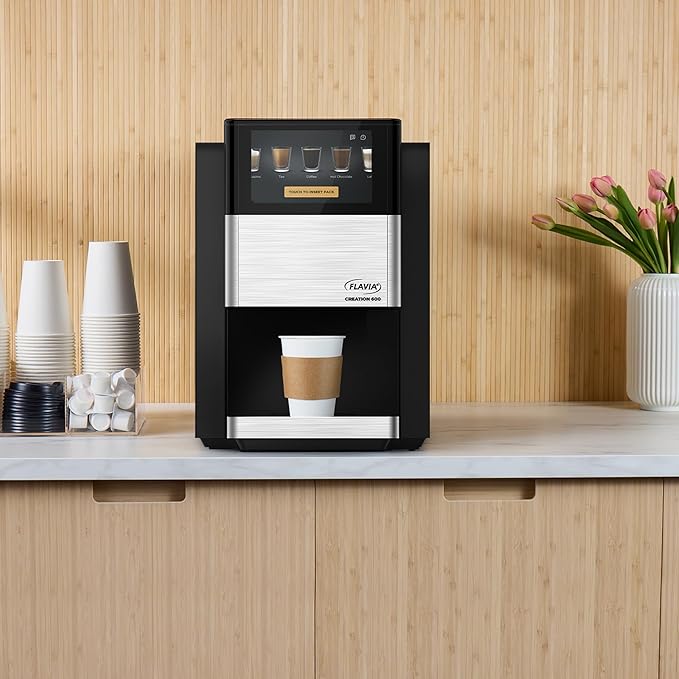 Flavia Creation 600 Brewer, Makes Coffee, Lattes, Tea, and other Hot or Cold Beverages with Single-Serve Freshpacks, Multiple Brew Sizes