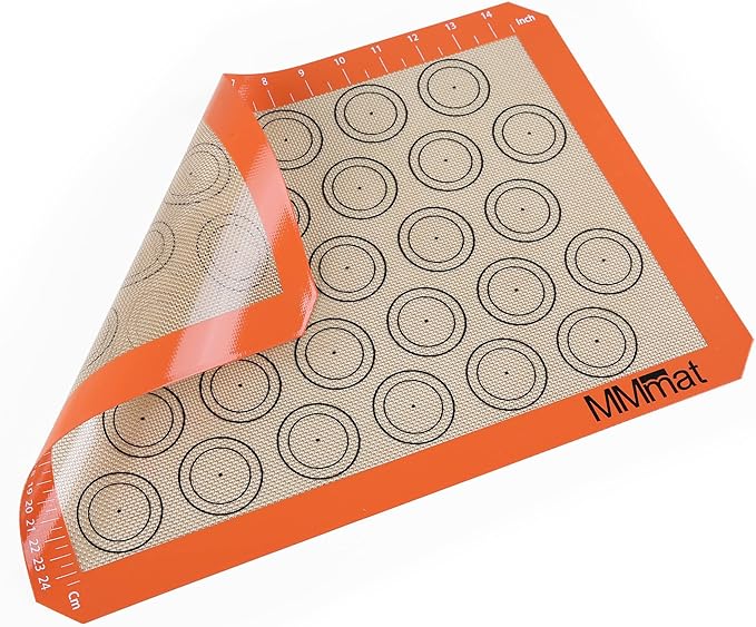 Silicone Baking Mat - Best German Silicone - Non Slip Silicone Baking Sheet, Non Stick Reusable Silicone Mats For Baking, Oven Liner, Counter Mat, 2 Half Sheets Macaron Baking Mats