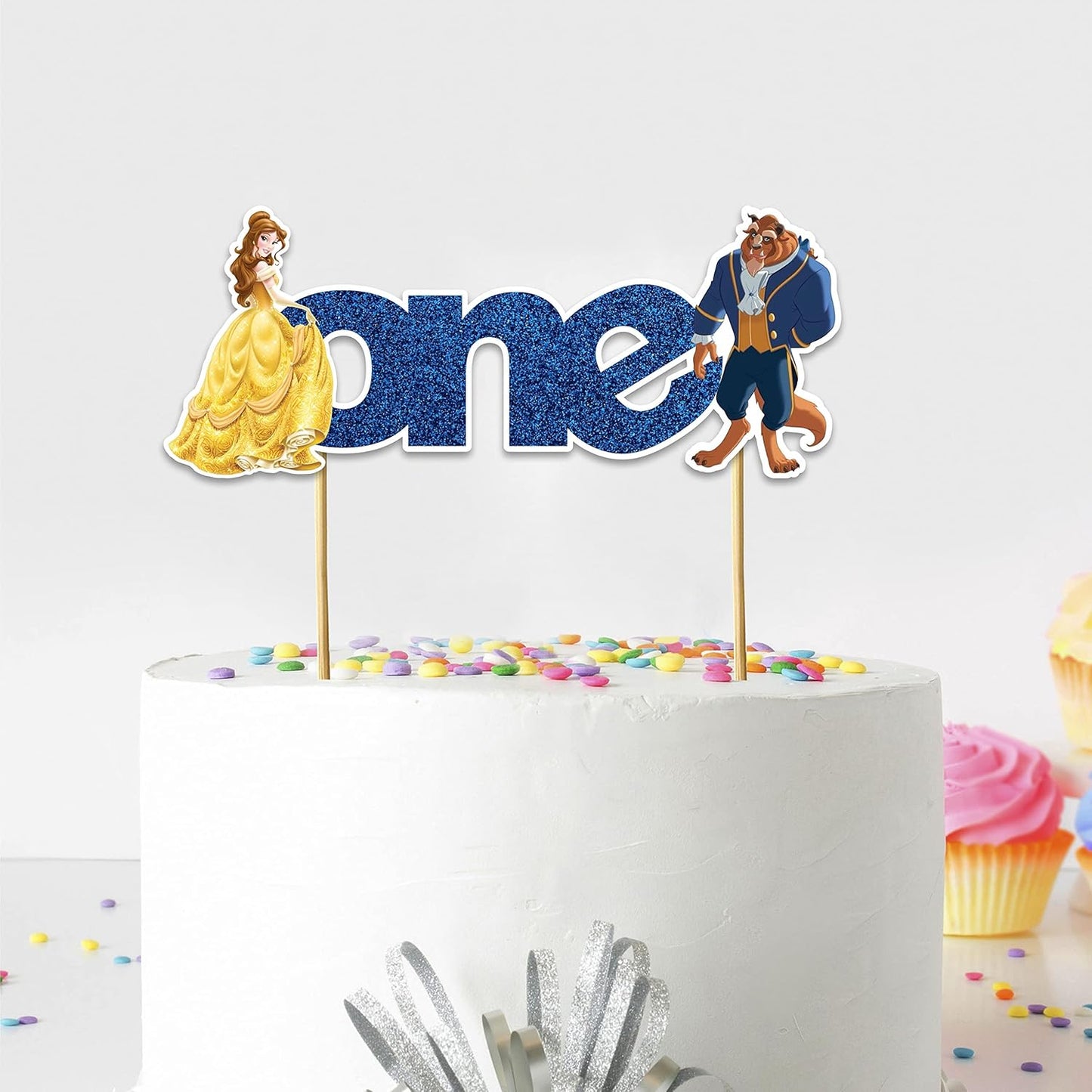 Seyal® Bauty & The Bast One Cake Topper