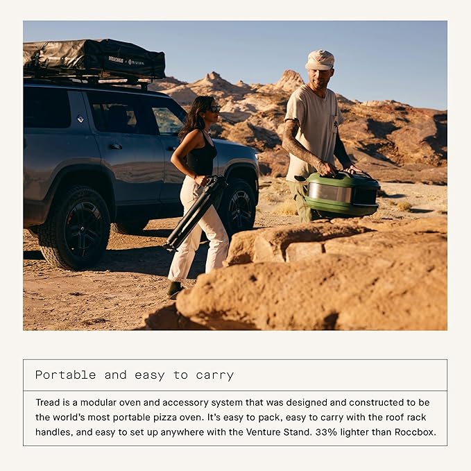 Gozney Tread Portable Pizza Oven, Olive, Propane Gas, makes 12" pizza