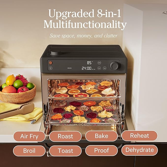 Our Place Large Wonder Oven Pro | 8-in-1 Digital Countertop Oven with Large 32Qt quarts | Non-toxic, Quartz & Stainless Steel | Air Fry, Toast, Roast, Bake, Broil, Reheat & Dehydrate | Char