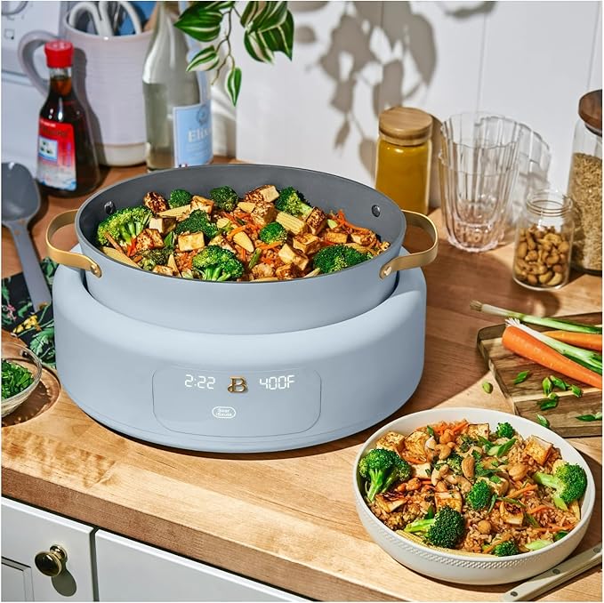 Beautiful 10-in-1 6 Qt Electric Multi-Cooker – Cook Faster & Healthier with Versatile Functions: Ideal for Holiday Recipes, Thanksgiving Sides, Christmas Parties & Family Gatherings