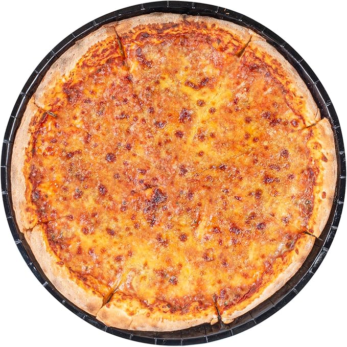 Restaurantware-Eco Pie 16 Inch Paper Pizza Trays, 25 Round Pizza Pans - Oven-Ready, Microwavable, Black Paper Pan For Medium-Sized Pizzas, For Baking, Cooking, Bread, Meat, Or Pies