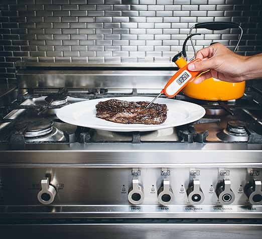 Lavatools Javelin® Ultra-Fast 2-Second Digital Instant Read Meat Thermometer for Grill and Cooking, 2.75" Probe, Compact Foldable Design, Large Display, IP65 Water Resistant, NSF Certified – Milk