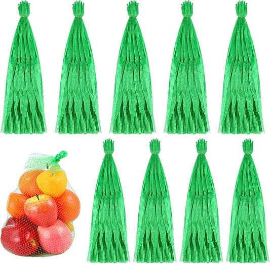 Windyun 1000 Pcs 20 Inch Mesh Produce Bags Reusable Nylon Netting Bulk, Fits Storage Egg Vegetable Seafood Fruits Grocery Bags (Green)