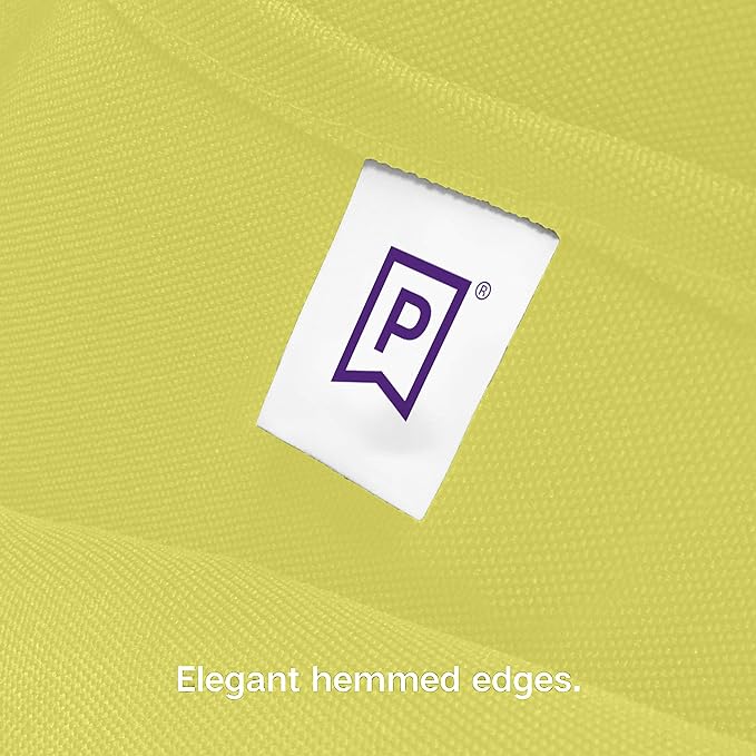 Gee Di Moda Rectangle Tablecloth - 90 x 132 Inch Yellow Table Cloth for 6 Foot Table with Floor-Length Drop - Heavy Duty Washable Fabric - 6 Ft Buffet Table, Holiday Party, Wedding & Baby Shower