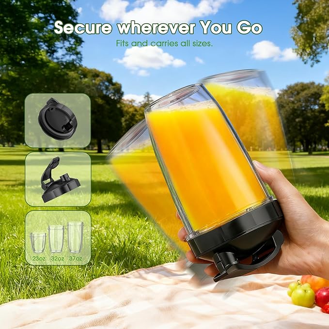 Smoothie Blender Maker 25000RPM Personal Blender for Shakes and Smoothies with 37 32 23oz Portable Cups Countertop blenders for kitchen, Frozen Drinks, Milkshake, Juice, Ice Crushing, Nuts