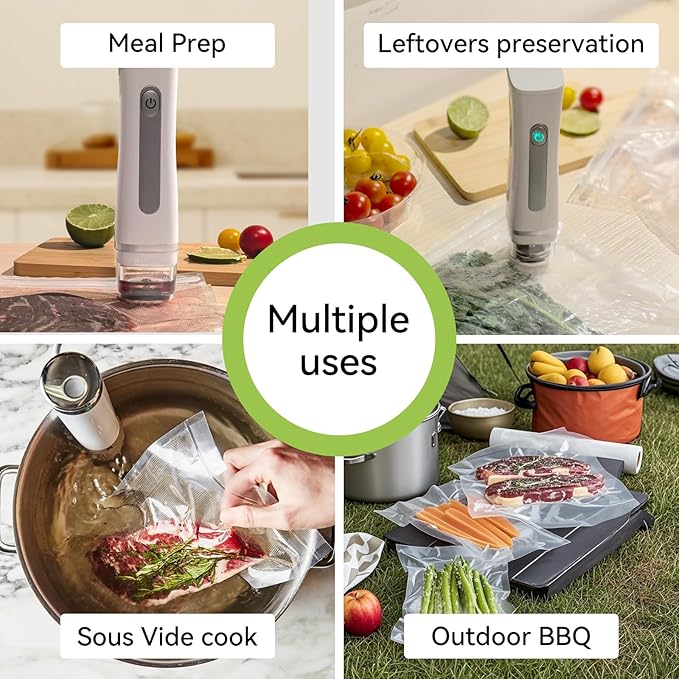 15 Pcs 12”x13” Reusable Vacuum Sealer Freezer Bags with Air Valve for Food Storage and Preservation, for Leftover Save, Meal Prep, Sous Vide Cook, Outdoor BBQ. BPA Free, Dishwasher Safe Microwavable